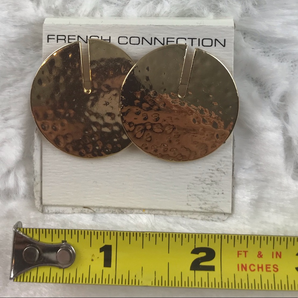 French Connection Gold Earrings•NWT - Picture 3 of 4